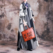 Load image into Gallery viewer, SOOMODA Vintage Patchwork Plaid Stitch Trench