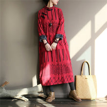 Load image into Gallery viewer, SOOMODA Women Vintage Winter Dress Chinese Style