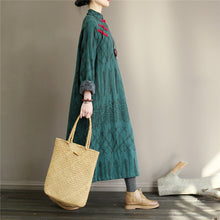 Load image into Gallery viewer, SOOMODA Women Vintage Winter Dress Chinese Style