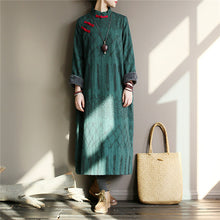 Load image into Gallery viewer, SOOMODA Women Vintage Winter Dress Chinese Style