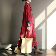 Load image into Gallery viewer, SOOMODA Women Vintage Winter Dress Chinese Style