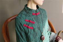 Load image into Gallery viewer, SOOMODA Women Vintage Winter Dress Chinese Style