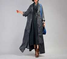 Load image into Gallery viewer, SOOMODA Plus Size Loose Irregular Patchwork Trench Coat