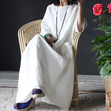 Load image into Gallery viewer, SOOMODA Women Plus Size Cotton Linen Dress