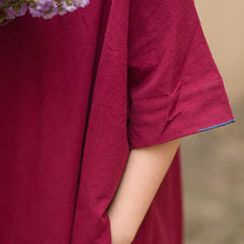 Load image into Gallery viewer, SOOMODA Women Plus Size Cotton Linen Dress