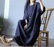 Load image into Gallery viewer, SOOMODA Women Plus Size Cotton Linen Dress