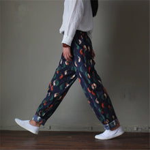 Load image into Gallery viewer, SOOMODA Women Trouser Print Bird Loose