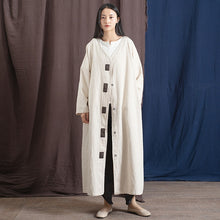 Load image into Gallery viewer, SOOMODA Cotton Linen Trench Vintage Button Coats