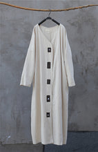 Load image into Gallery viewer, SOOMODA Cotton Linen Trench Vintage Button Coats
