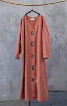 Load image into Gallery viewer, SOOMODA Cotton Linen Trench Vintage Button Coats