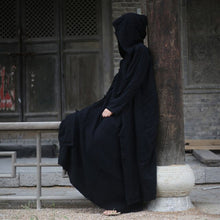 Load image into Gallery viewer, SOOMODA Linen Long Sleeve Hooded Trench Coat