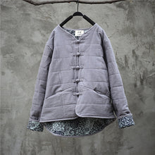 Load image into Gallery viewer, SOOMODA Cotton Linen Women Solid Color Parkas Coats