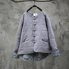 Load image into Gallery viewer, SOOMODA Cotton Linen Women Solid Color Parkas Coats