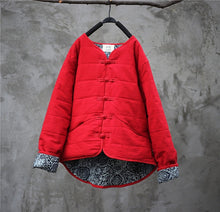 Load image into Gallery viewer, SOOMODA Cotton Linen Women Solid Color Parkas Coats