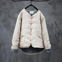 Load image into Gallery viewer, SOOMODA Cotton Linen Women Solid Color Parkas Coats