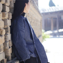 Load image into Gallery viewer, SOOMODA Women Denim Parkas Blue Belt Coats