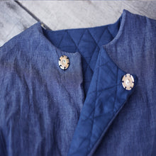 Load image into Gallery viewer, SOOMODA Women Denim Parkas Blue Belt Coats