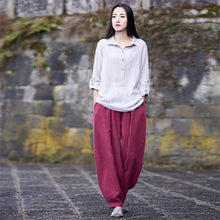 Load image into Gallery viewer, SOOMODA Cotton Linen Loose Soft Women's Pant