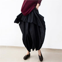 Load image into Gallery viewer, SOOMODA Wide Leg Loose Linen Cotton Asymmetric Pants