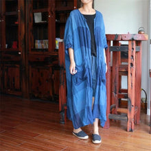 Load image into Gallery viewer, SOOMODA Women Vintage Trench Plaid Coats Pockets