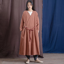 Load image into Gallery viewer, SOOMODA Vintage Trench Cotton Linen Coat