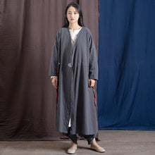 Load image into Gallery viewer, SOOMODA Vintage Trench Cotton Linen Coat