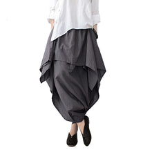 Load image into Gallery viewer, SOOMODA Wide Leg Loose Linen Cotton Asymmetric Pants